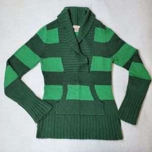 Arizona Green Stripe Hooded Sweater
